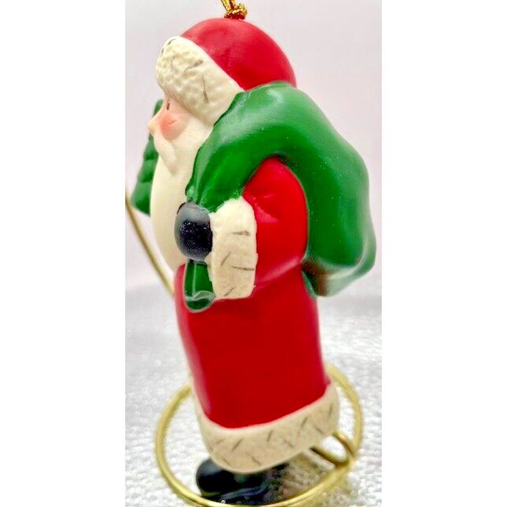 Santa Claus Bell Giftco Inc. Christmas Ornament Ceramic Figurine - Picture 2 of 5